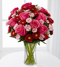 Vase anniversary flower arrangement