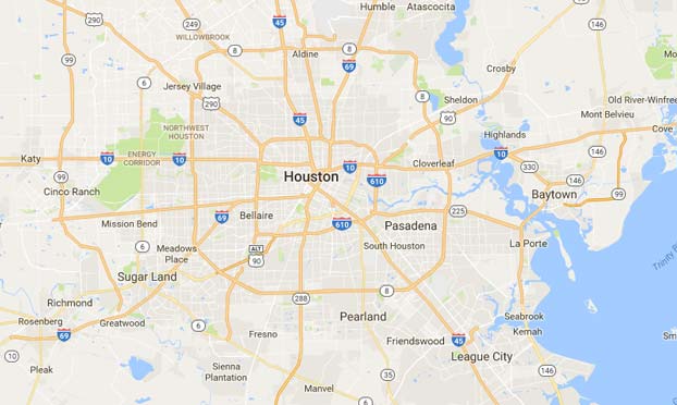 Elaine's Service Area Houston Map