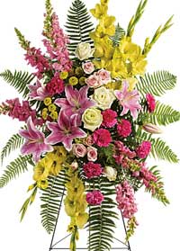 Beauty and Elegance Standing Funeral Flowers Spray